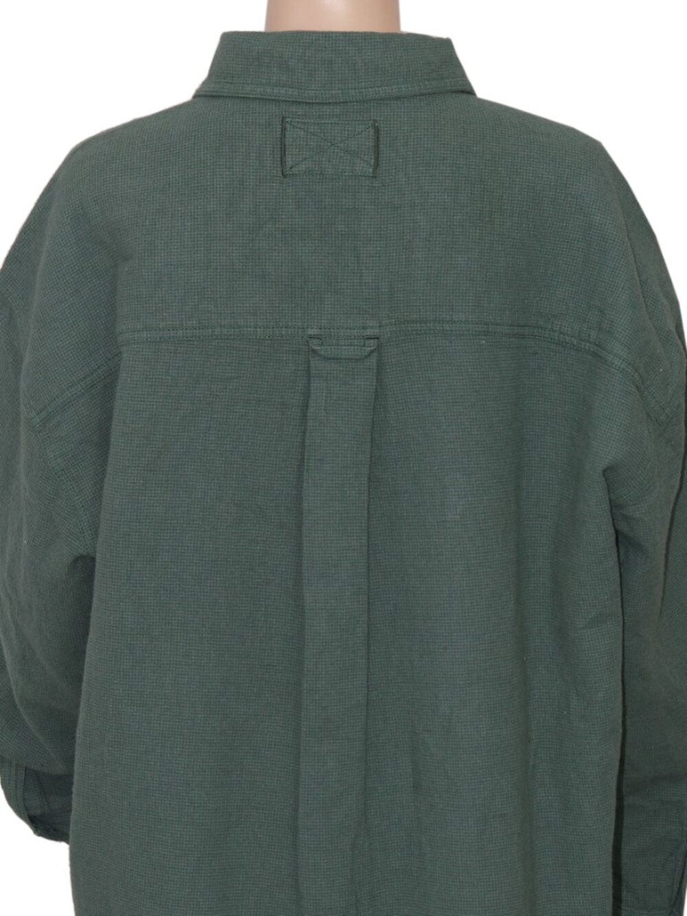 Free People We The Free Freddie Menswear Shirt Top Button Front Green L - Picture 8 of 9